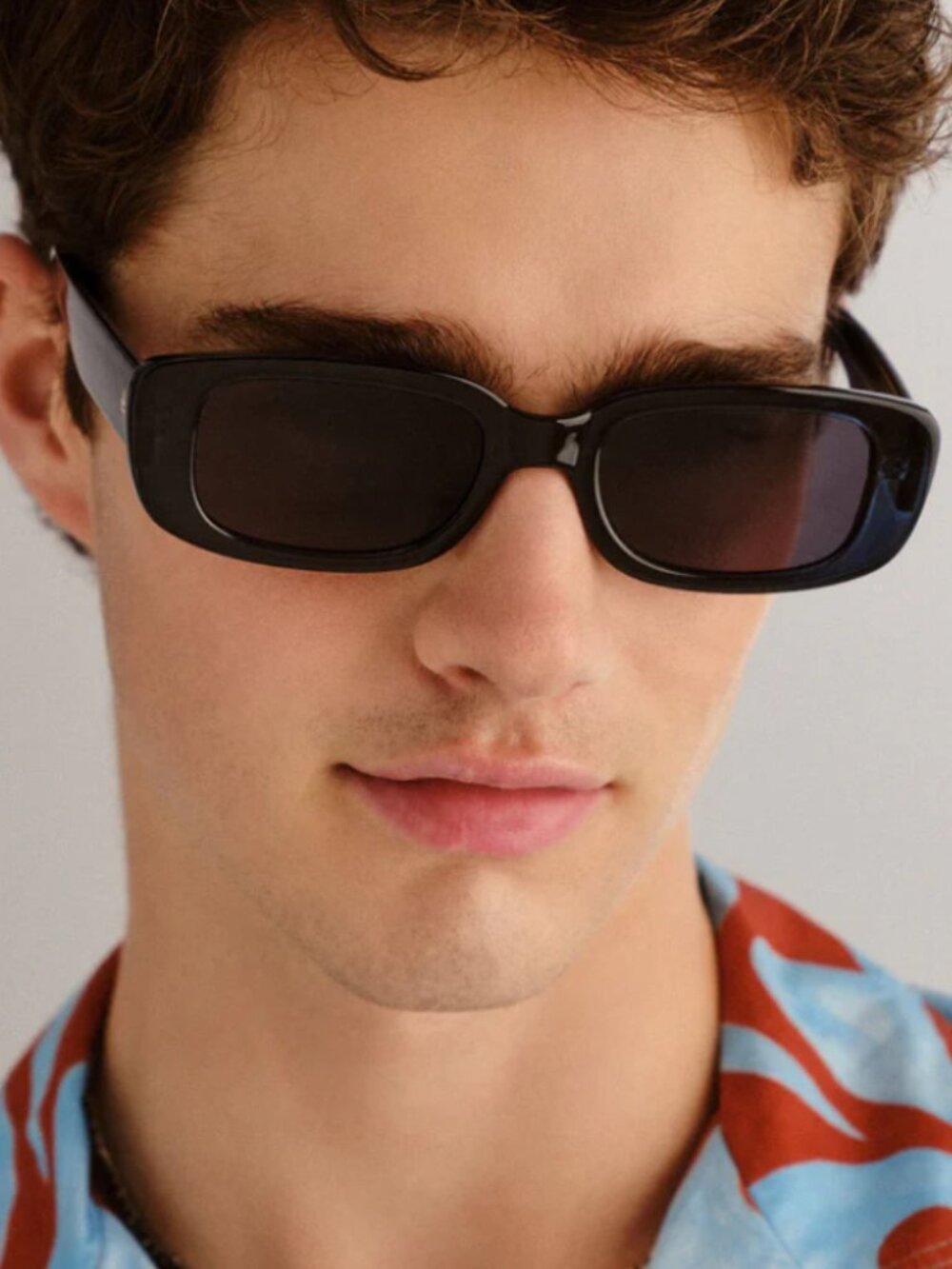 AIRE Ceres Navy Rectangle Sunglasses Smoke Lens Unisex 90s Recycled NWT